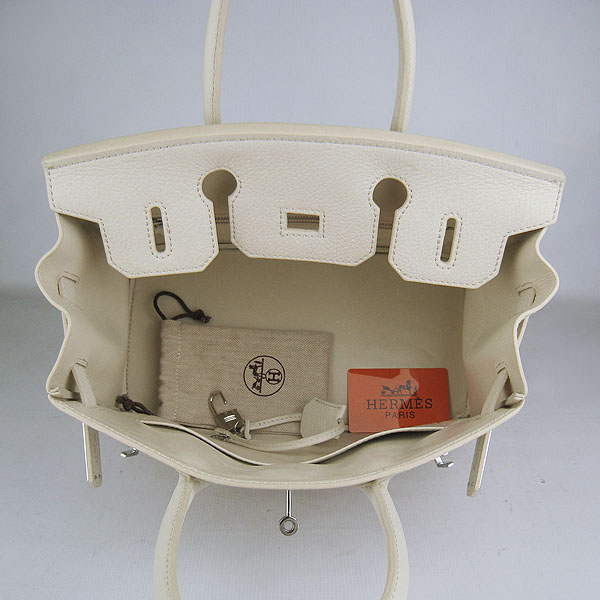 Replica Hermes Birkin 30CM Togo Leather Bag Cream 6088 On Sale - Click Image to Close